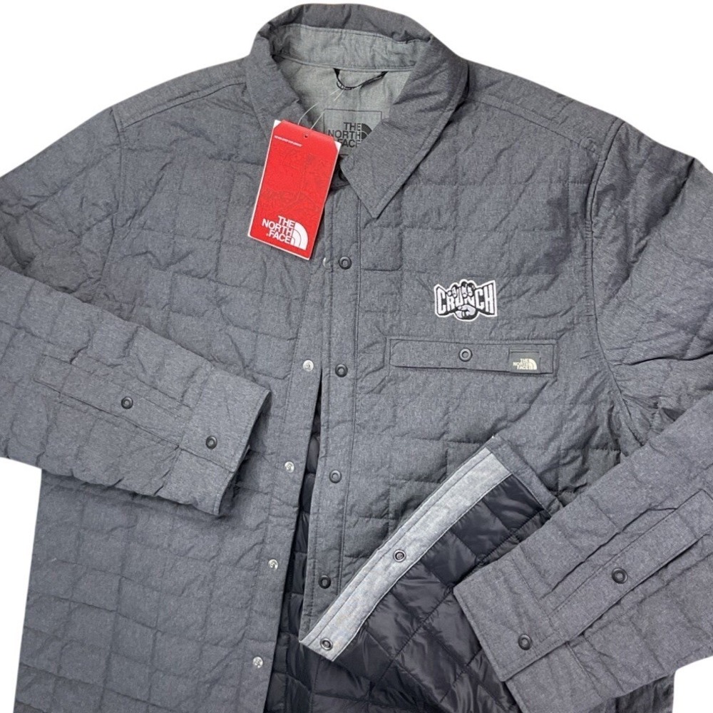The North Face ThermoBall Shirt Jacket Mens Large Dark Grey Heather NF0A47FKDYZ